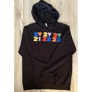 Love On Tour Thank You Hoodie Thank You on the back Black Size Medium NWOT